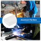 MECCANIXITY 6 Pcs Square Aluminum Flat Bar, 3/16" (5mm) Thick x 3/8" (10mm) Width x 16" (406.4mm) Long 6061 Aluminum Flat Plate Solid New Mill Stock Silver for Industrial Building