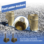 Pool Ladder Anchors Bronze Wedge Assembly, for PW-4C Perma 3", 4" Sockets, In-Ground Swimming Pool Ladder & Stair Rail Anchor Fixing Parts - 2 Pack