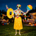 Apopipico 10 Pcs 12 ft Skeleton Summer Costume Outfits Accessories Set