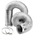 4-Inch Dryer Vent Hose 10FT, Flexible Aluminum Duct with 2 Clamps, Heavy-Duty Four Layer Protection for HVAC Ventilation and Exhaust