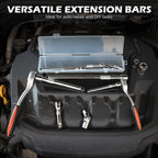 9-Piece Socket Extension Bar Set, 1/4" & 3/8" Drive Ratchet Extensions 2", 3", 4", 6", 8" & 10" with Universal Joints, CR-V Steel for Tight Spaces