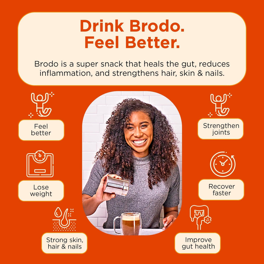 Brodo Organic Chicken Bone Broth, Protein-Rich Bone Broth with Collagen, Nourishing Chicken Broth Low Sodium for Sipping and Cooking, Slow-Simmered for Deep Flavor, (4x 25 oz. Pouches)