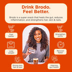 Brodo Organic Chicken Bone Broth, Protein-Rich Bone Broth with Collagen, Nourishing Chicken Broth Low Sodium for Sipping and Cooking, Slow-Simmered for Deep Flavor, (4x 25 oz. Pouches)