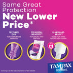 Tampax Radiant Tampons for Women Multipack, with LeakGuard Braid, Regular/Super Absorbency, Unscented, 84 Count (3 Packs of 28), Packaging May Vary