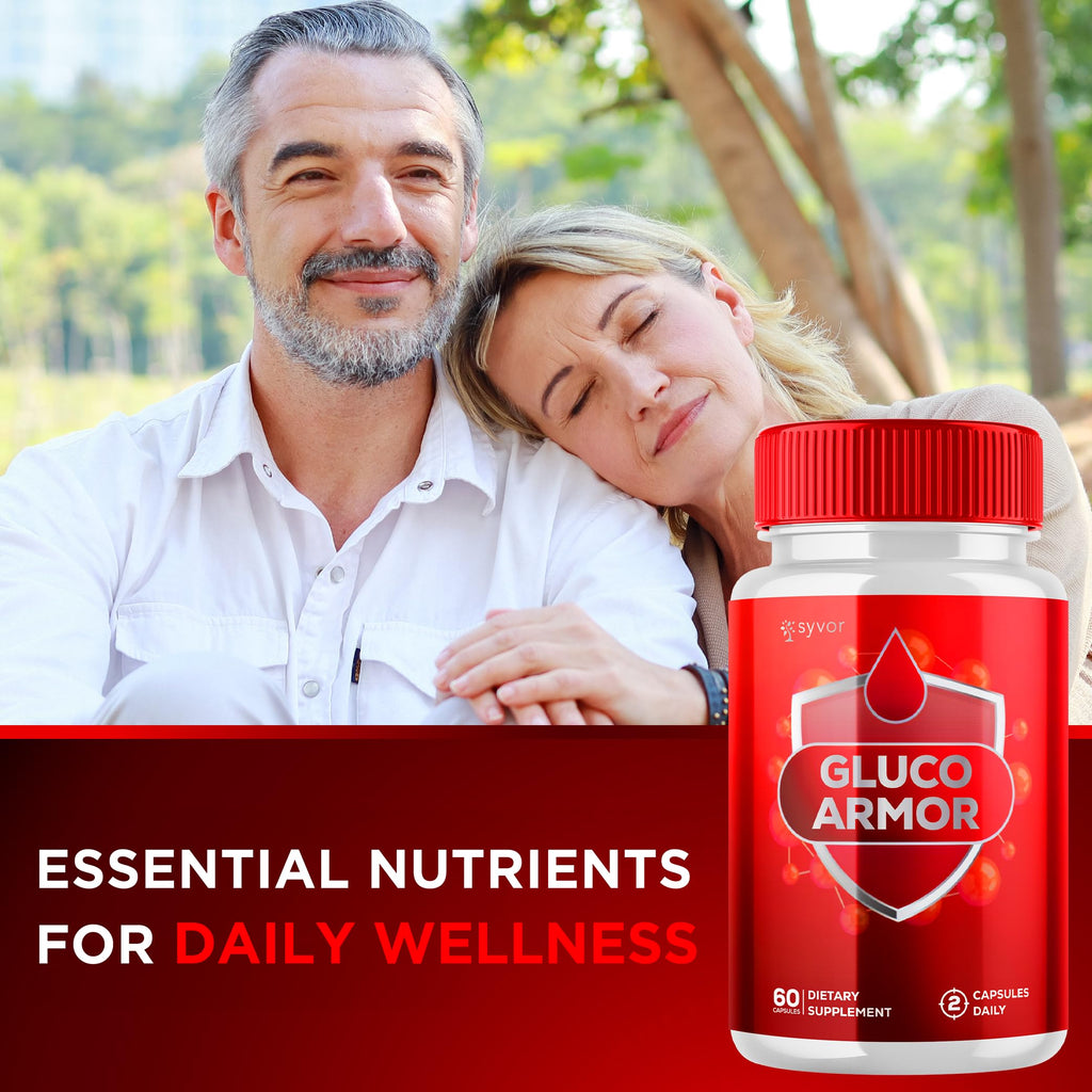 (2 Pack) Gluco Armor Capsules, Official Gluco Armor Pills with All Natural Ingredients, Advanced GlucoArmor Blood Health Support with Maximum Strength, Premium Vitamins for Women & Men (120 Capsules)