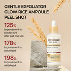 Dr.Melaxin Peel Shot Glow White Rice Peeling Ampoule with Rice Extract & AHA BHA, Gentle Exfoliating Serum for Sebum Control, Niacinamide & Hyaluronic Acid, Korean Skincare, 2.71 fl.oz