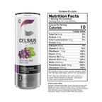 CELSIUS Sparkling Grape Rush, Sugar Free Energy Drink, 12 Fl Oz (Pack of 12)