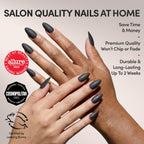 Glamnetic Halloween Press On Nails, Medium Almond, Matte, Red Bottom