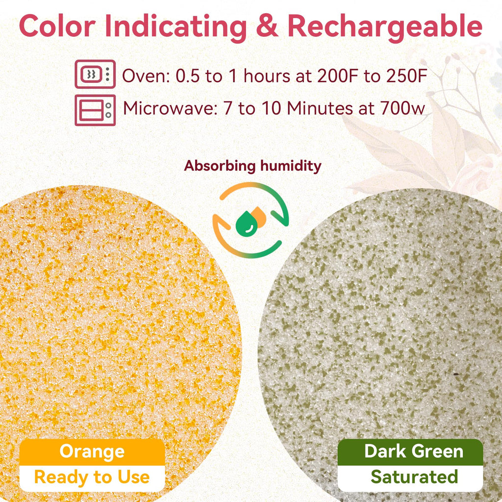 Silica Gel Flower Drying Crystals 5LBS, Reusable Color Indicating Flower Drying Silica with Airtight Container and Brush, DIY Wedding Bouquet Flower Preservation Kit, Fine Bead Size<1mm