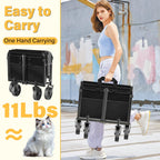 Collapsible Wagons Carts Foldable, 360Lbs Foldable Wagon with Wheels