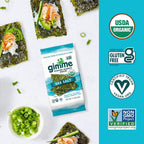 Gimme Seaweed Organic Roasted Seaweed Snack, Sea Salt, .17oz, 20 Count