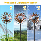 LimeHill Wind Spinners Outdoor - 84" H Large Metal Garden Decor