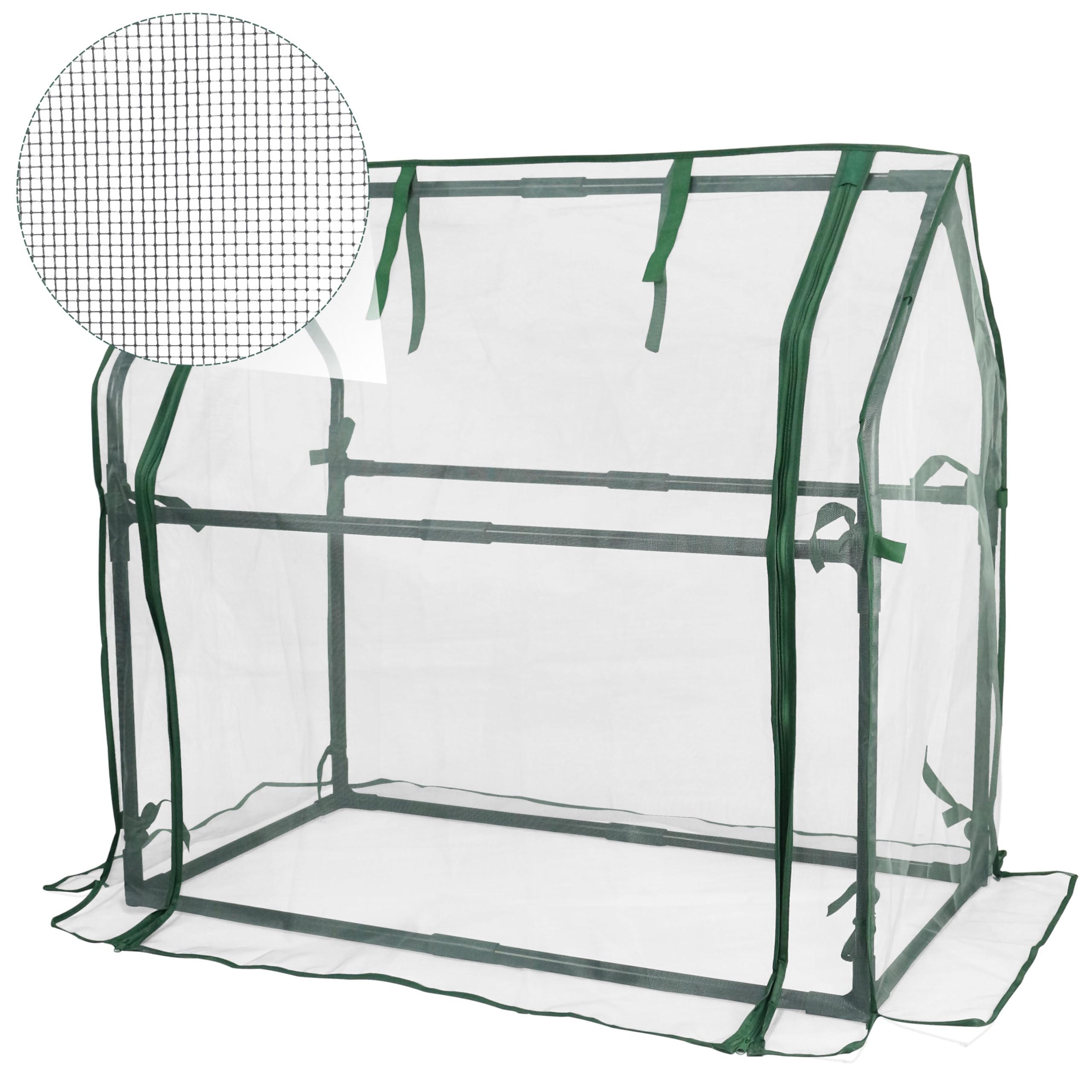 Gardzen Mini Greenhouse with Mesh Cover 36.2"(L) x18.9(W) x33.3(H)