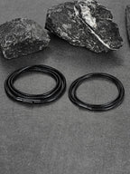 FaithHeart Braided Leather Necklace Cord with Stainless Steel Snap Clasp