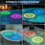 2026 Upgrade Solar Powered Floating Pool Lights(1 Pack), 1800mAh Pool Lights That Float with Remote, 42 Lighting, Timer Function, IP68 Waterproof for Inground/Above Ground Pool, Pool Party, Bathtub