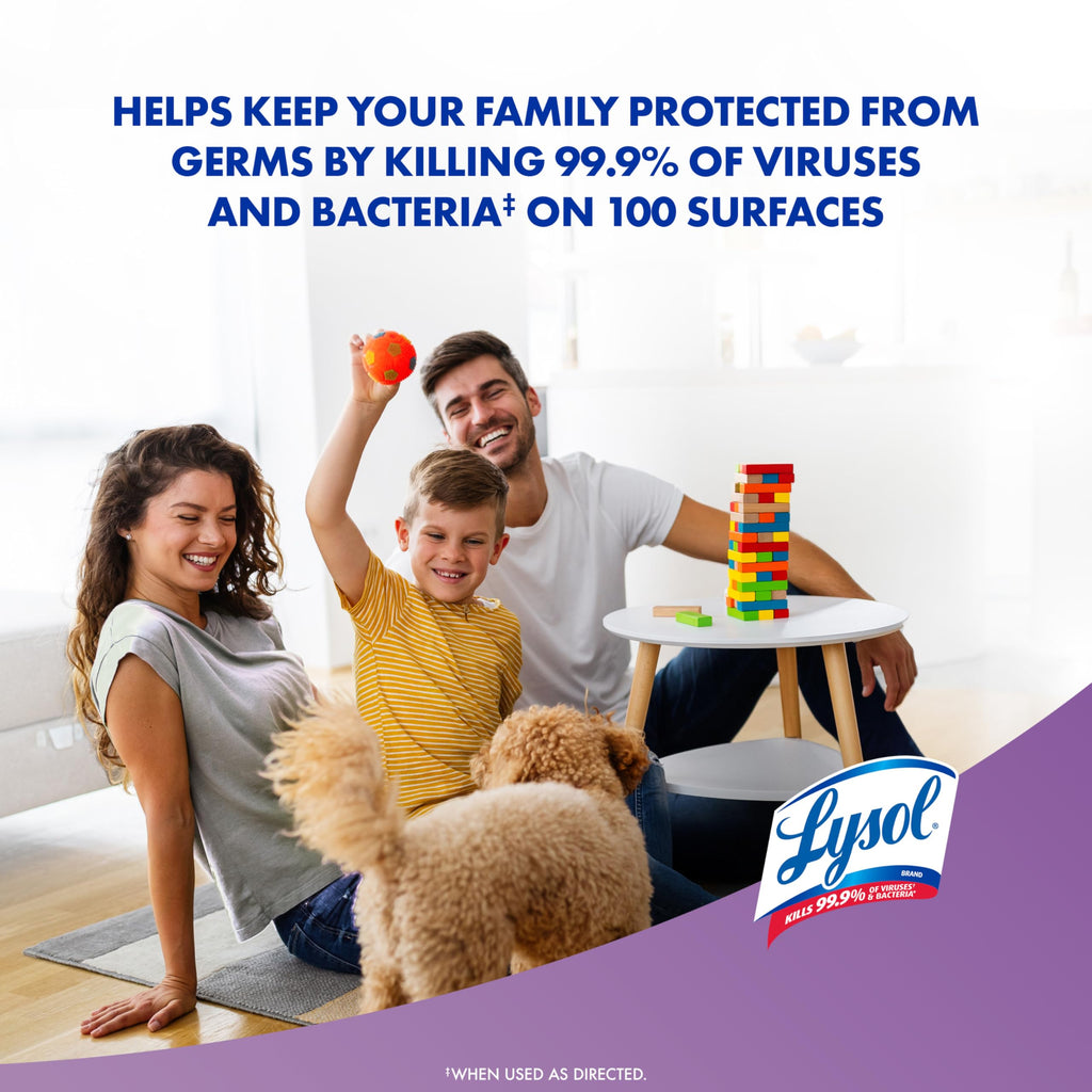 Lysol Disinfectant Spray, Sanitizing and Antibacterial Spray, For Disinfecting and Deodorizing, Lavender & Cotton Blossom Scent, 19 Oz (Pack of 2)
