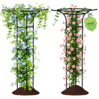 2pcs Garden Trellis for Climbing Plants Outdoor, 65 Inch Mushroom Top Trellis for Climbing Plants, Plant Trellis Support for Potted Plants Climbing Vine Rose Clematis Vegetable Trellis