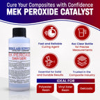 Fiberglass Supply Depot Clear Mek Peroxide Catalyst Hardener 4oz Bottle