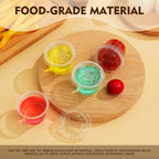 YEEHAW 100 Sets - 1 oz Jello Shot Cups with Lids, Portion Cups, Clear Disposable Plastic Jello Shot Cups for Meal Prep, Salad Dressing, Soufflé, Portion Containers