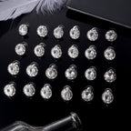 White Rhinestone Earrings Round Halo Stud Earrings for Dance Competitions