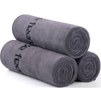 Wuwahold Microfiber Gym Towels Bigger Size Super Soft for Exercise Fitness, Sports, Workout, 380-GSM 15-Inch x 31-Inch Quick-Drying Towels (3 Pack, Grey)