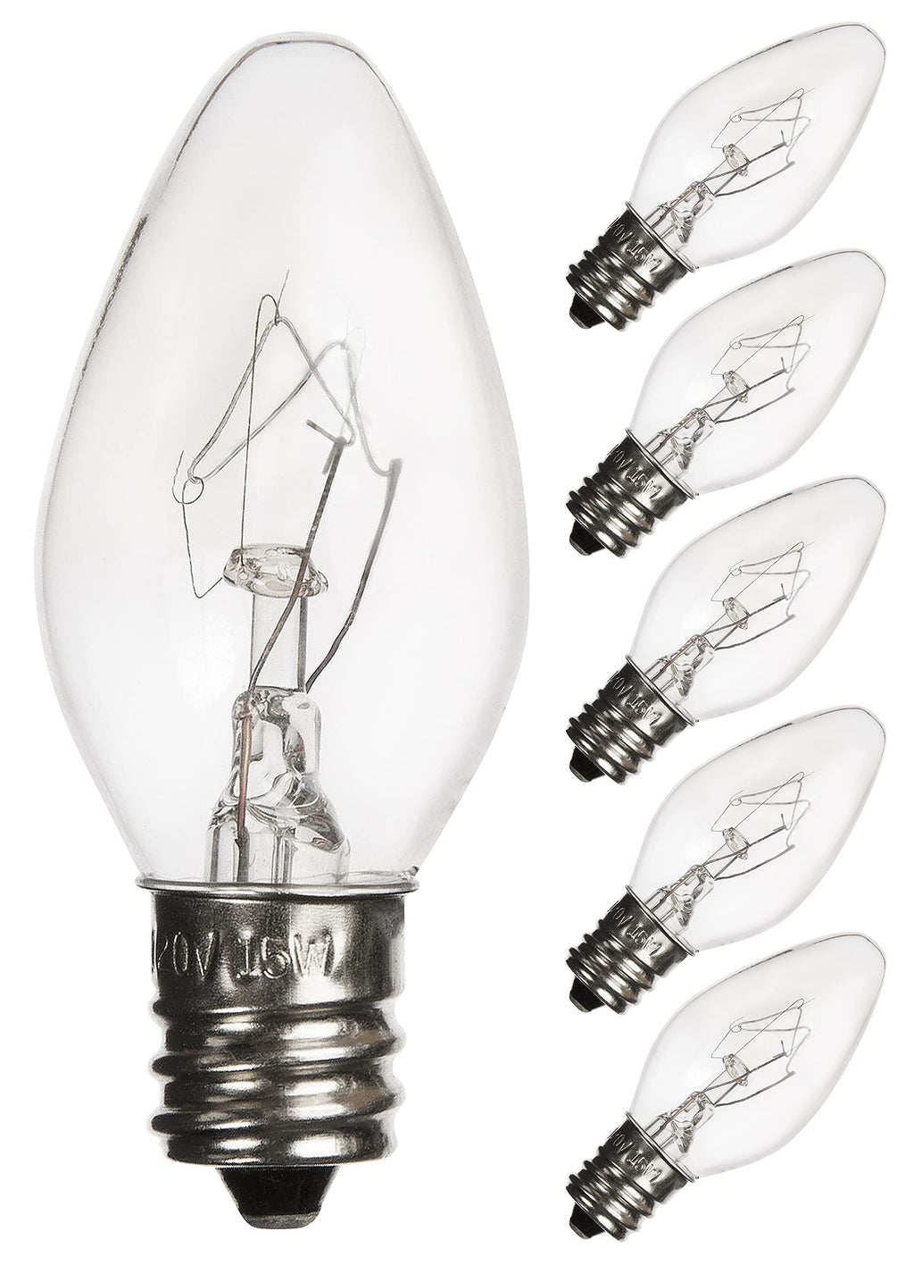 OHLGT 12 Pack Salt Lamp Light Bulbs 15 Watt, Himalayan Salt Lamp Original Replacement Bulbs E12 Socket Long Lasting Incandescent Bulbs Warm Light