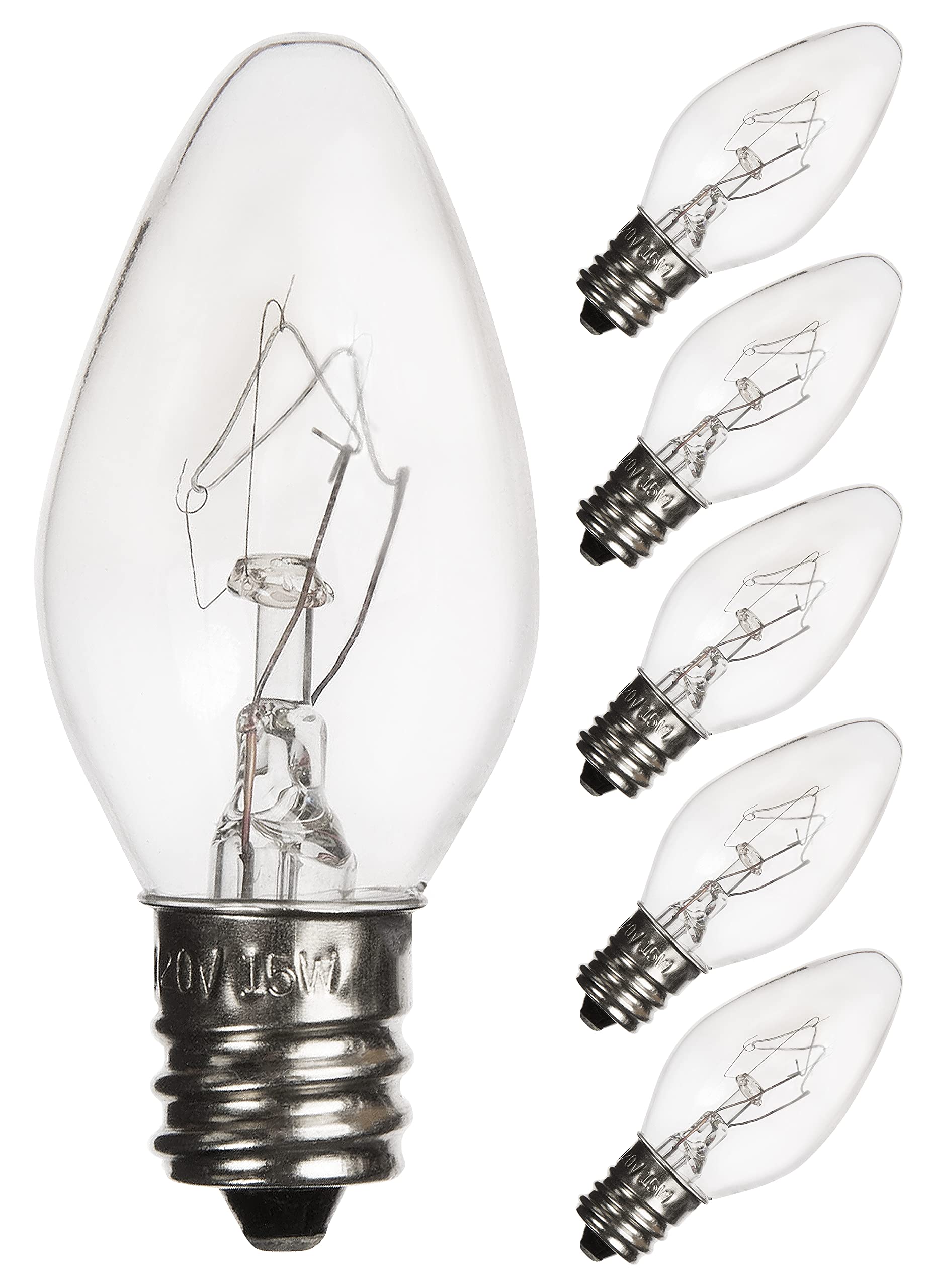 OHLGT 12 Pack Salt Lamp Light Bulbs 15 Watt, Himalayan Salt Lamp Original Replacement Bulbs E12 Socket Long Lasting Incandescent Bulbs Warm Light