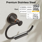 BESy Toilet Paper Holder Wall Mount Bathroom Roll Holder Oil Rubber Bronze