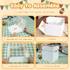 RYDDOY 3 Pack Cake Boxes with Board, 10x10x8 In Tall Cake Box with Window
