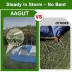 AAGUT Metal Tent Stakes Heavy Duty 9 Inch, Anti-Rust Yard Pegs for Camping