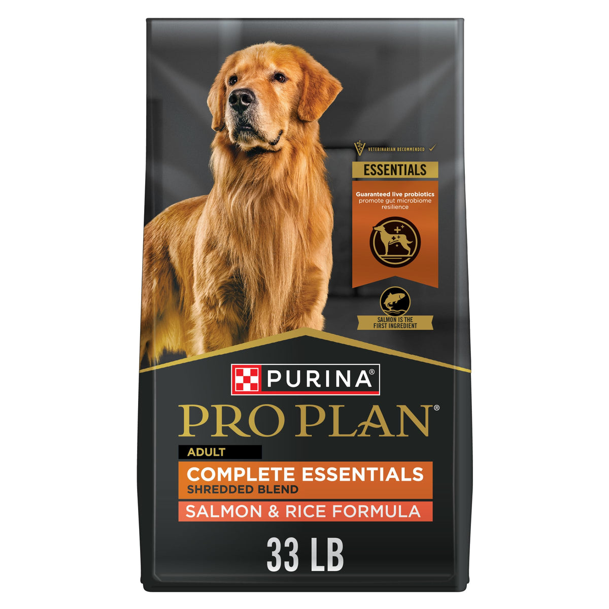 Purina Pro Plan Complete Essentials Salmon & Rice Dry Dog Food, 33 lb Bag