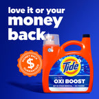 Tide Ultra Oxi Boost Liquid Laundry Detergent, 148 fl oz, 105 Loads, Advanced Stain Remover with Extra Oxi Power