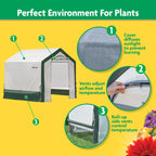 Miracle-Gro 6' x 6' x 6' Outdoor Mini Walk-in Greenhouse Plant Tent, All-Season Small Walk-in Plant Growth Accelerator with UV-Treated Fabric Cover and Zippered Panels, Clear