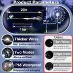 Anordsem Solar Fireworks Lights Outdoor: Garden Light Waterproof for Yard Outside - LED Starburst White Lighting Patio Path Decor 8 Pack - Gardening Gifts for Women Mom Homeowner