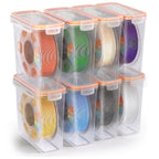 YOOPAI Pro Filament Storage Box – Precision-Fit Airtight Container for Single 1KG Spools, Flat-Lid Design for Stable Stacking, Premium Desiccant Moisture Control, 3D Printer Filament Storage 8 Pack