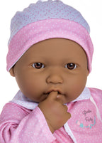 JC Toys La Baby Hispanic 20-inch Small Soft Body Baby Doll La Baby | Washable |Removable Pink and White w/Hat, Pacifier & Magic Bottle | for Children 12 Months +