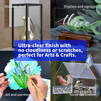 Art3d Plexiglass Sheets, Clear & Flexible, 2-Pack of 16 x 12"