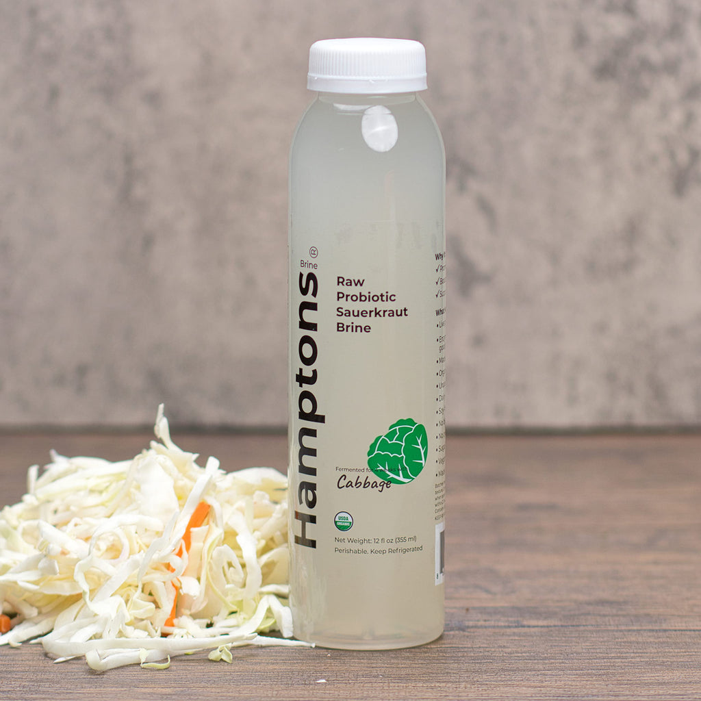 Sauerkraut Kvass: raw organic kraut juice, slowly fermented, probiotic-rich, unpasteurized, dairy- and gluten-free