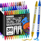 ARTISTRO 36 Metallic Dual-Tip Acrylic Paint Marker Pens