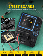 FNIRSI LCR-P1 Transistor Tester, Mosfet Transistor Capacitor Tester, SMD Electronic Component Tester, Diode Triode Zener Diode Resistance Inductance Battery Test LCR Meter MOS PNP NPN ESR Meter