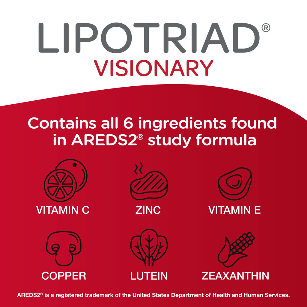 Lipotriad Visionary Eye Vitamins, 60 Capsules, 30-Day Supply