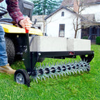 Brinly SAT2-40BH-P Tow Behind Spike Aerator with Transport Wheels, 40" - Carbon