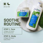 St. Ives Renewing Hand & Body Lotion for Women with Pump, Daily Moisturizer Collagen Elastin for Dry Skin, Made with 100% Natural Moisturizers, 21 fl oz, 4 Pack