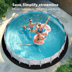 POOLHACKER 21 ft Pool Liner Pad, [2026 New Pool Pad 9.4 oz/yd² Heavy-Duty] Round Pool Liner Pad for Above Ground Swimming Pools, Prevents Punctures, Effortless to Install, Eco-Friendly Padding