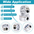 Luyostik 2pcs 2" bore Shaft Collar,2" bore Solid Steel Style zinc Plated Set Screw Shaft Collars,3 OD, 7/8" Width, for Wheel Barrow Axle, Gearbox Assemblies, Machine Tools, Industry