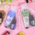 AZEN 60 Sets Bulk Gifts, Hand Cream and Essential Oils Bulk Set with Organza Bag Thank You Card, Baby Shower Wedding Gifts for Guests, Bridal Wedding Favors, Valentines Gift for Women