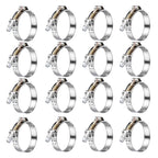 SEKSUALA 16Pack 1" T Bolt Hose Clamps - 304 Stainless Steel Turbo Intake Clamp for Turbo Tubes, Intercooler Pipes, Heavy Duty Radiator Hose Clamps Adjustable Range 34mm-40mm for 1" Hose ID