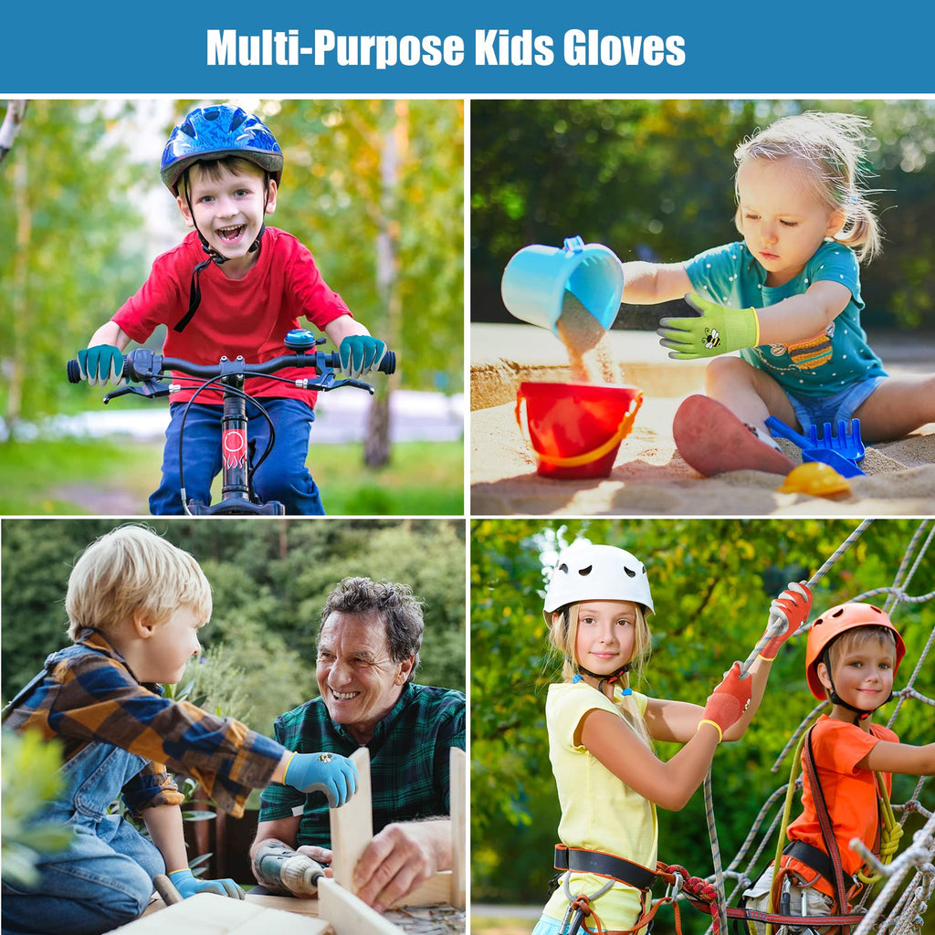 Yumoin 18 Pairs Kids Gardening Gloves Foam Rubber (Medium (Age 6-8))