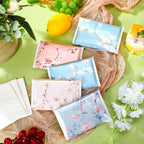 Tinlade 24 Packs Travel Size Tissue Pocket Slim Pack Facial 3 Ply Wallet Size Pocket Tissues for Travel Wedding Party Favors, 10 Sheets Each, 4 Styles(Flower)