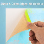 Tangibay Pre-Taped Masking Paper for Painting - 12 inch x 50 feet Tape and Drape Painters Paper, Paint Adhesive Protective Paper Roll for Covering Skirting, Frames, Cars and Auto Body (12 Rolls)